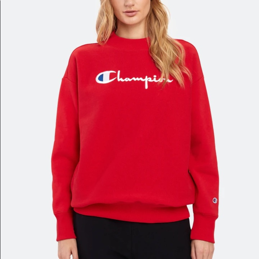 Champion big script reverse weave crew neck